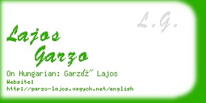 lajos garzo business card
